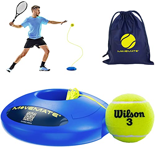 MOVEMATE Tennis-Trainer Set mit Wilson® Tennisball | innovatives Ballspiel für Draußen, im Garten, im Park für Kinder & Erwachsene | inkl. Transporttasche & Übungsvideos