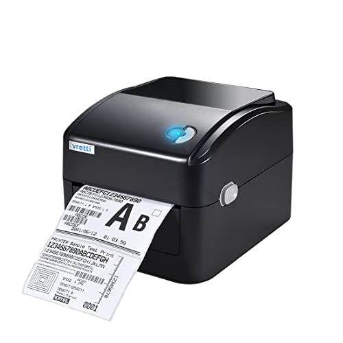 vretti DHL Thermo-Etikettendrucker, Thermodrucker Label Printer,DHL Etikettendrucker,Etikettiergerät Labeldrucker Etikettiermaschine für DHL DPD UPS FedEx Amazon