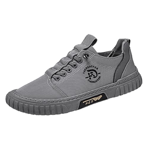 Halbschuhe Herren Canvas 39-44：Outdoor Sportschuhe Fashion Trekking- & Wanderschuhe Für Herren Mit Schnürung Sneaker Leicht Fitnessschuhe Bequemer Laufschuhe Flachesohle Freizeit-Schuhe Elegant