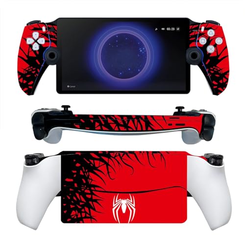 DLseego Skin für Playstation Portal, Playstation Portal Zubehör, benutzerdefinierte Aufkleber PVC-Material Abdeckung für Playstation Portal Remote Player, Anti-Kratzer, Anti-Verschleiß,Spinnen