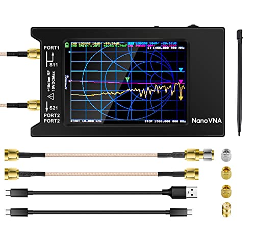 AURSINC NanoVNA-H4 Vektor-Netzwerk-Analysator, Neueste V4.3 10KHz-1.5GHz HF VHF UHF 4-Zoll-Touchscreen Nanovna Antennen-Analysator Amateurfunk Messung von S-Parametern, SWR