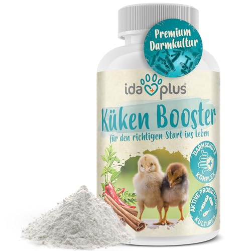 Ida Plus - Küken Booster - optimale Küken Aufzucht - essenzielle Hühner Vitamine (Vitamin A, D, E, C & B) - mit Probiotika & Oregano für gesunde Verdauung & Darmflora - optimales Küken Wachstum - 180g