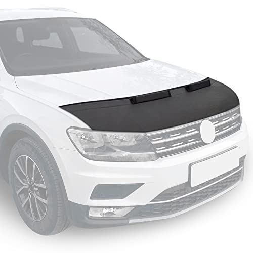 OMAC Haubenbra Steinschlagschutz Bonnet Bra kompatibel mit Dacia Duster 2018-2024 Schwarz Halb