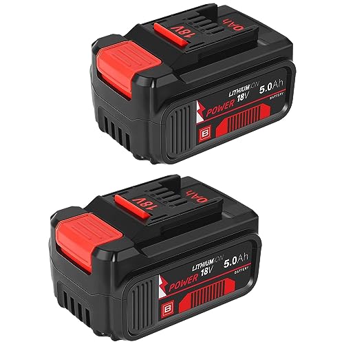 2Stücke für X Change 18V Akku 5.0Ah mit Intelligentem Indikator und 6 Sicherheitssysteme Kompatibel mit Allen 18V und Power X-Change