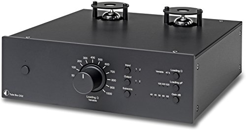 Pro-Ject Tube Box DS2, MM/MC Phonovorstufe mit Röhrenbestückung und Highend-Klangqualität, Schwarz