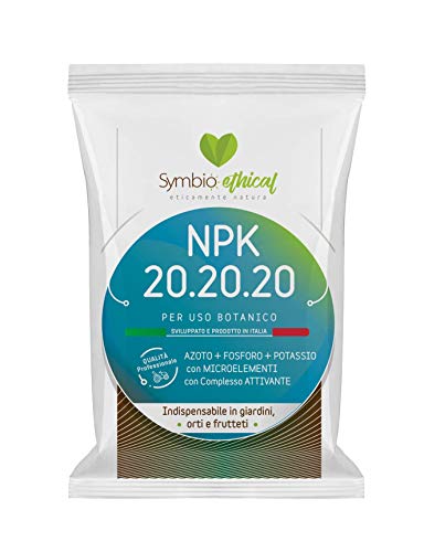 SYMBIOETHICAL - NPK 20-20-20, Universaldünger mit Stickstoff, Phosphor, Kalium und Mikronährstoffen, Komplettaktivator, Made in Italy, 1 kg