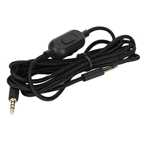 Ersatz Audio Aux Kabel für G Pro, G Pro X, G433, G233 Gaming Headset, Kabel Aux Kabel Ersatz mit Inline Stummschaltung, Lautstärkeregler, 6,6 Fuß(Schwarz)