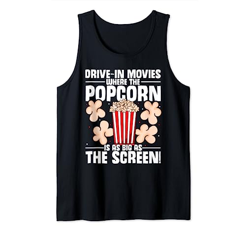 Popcorn Kino Klassiker Verkehr Kino Drive-In Film Tank Top