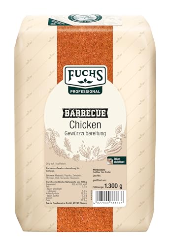 Fuchs Professional - BBQ Chicken Gewürzzubereitung | 1,3 kg im großen Beutel | Gewürzmischung für Chicken Wings, Hähnchenkeulen