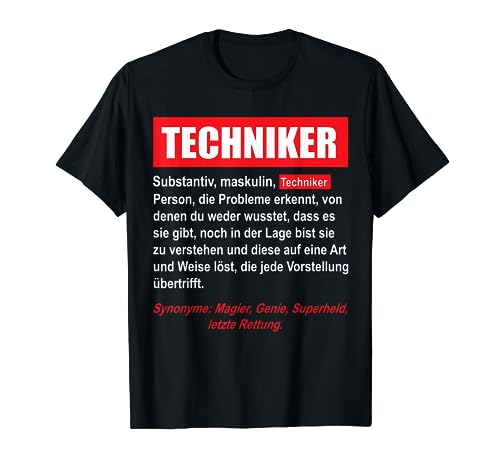 Beruf Techniker Geschenk Kollege Maschinenbau T-Shirt