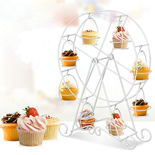 Riesenrad-Cupcake-Ständer, Cupcake-Halter, Gestell für 8 Tassen, Dessert-Serviertablett, Hochzeitsfeier, Einrichtungszubehör, Dessert-Serviertablett, Riesenrad-Cupcake-Ständer (Sortierte Farbe)