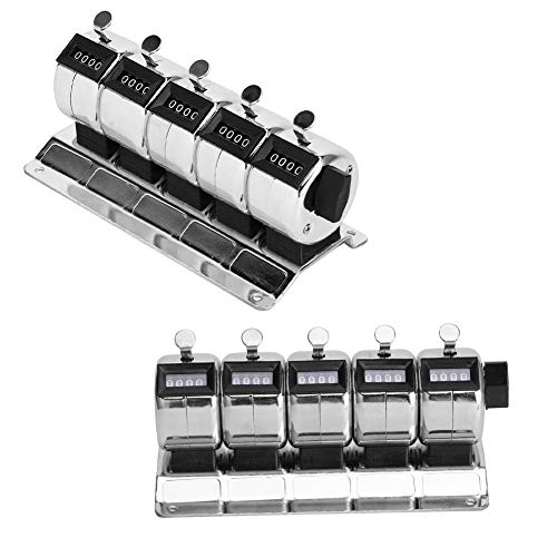 Industrielle Steuerungskomponenten, Mechanische Zähler, Metall-Manualker, 4-stellig, 5 Einheiten, Edelstahl-Tally, Hardware-Tools, Geldscheinzähler