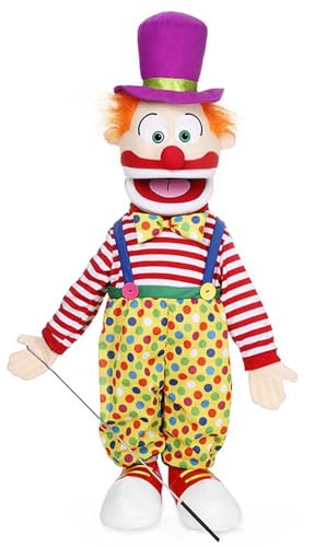 63,5 cm Clown mit Hut, Ganzkörper, Ventriloquist-Stil Puppe