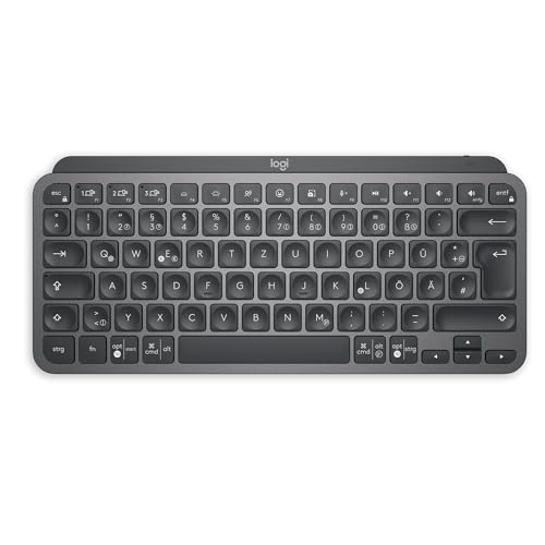 Logitech MX Keys Mini Kabellose Tastatur, Kompakt, Bluetooth, Hintergrundbeleuchtung, USB-C, Kompatibel mit Apple macOS, iOS, Windows, Linux, Android, Metallgehäuse - Graphit