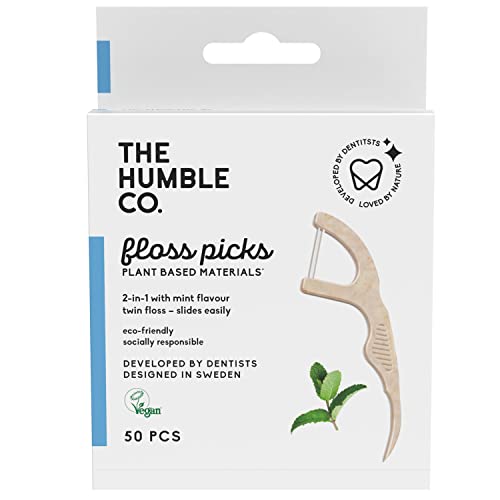 Humble Natural Dental Floss Picks - Flossers - Zahnseidensticks - 2 x 50er Pack