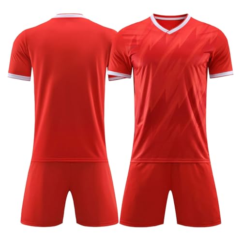 LILIHOT Deutschland Trikot EM 2024 Fußball Trikot Personalisiert,Fussball Trikot Kinder/Erwachsene Unisex,Fan T Shirt&Shorts Set,2024 Trikot Fanartikel Football Trikot EM Trikot(#C 8)