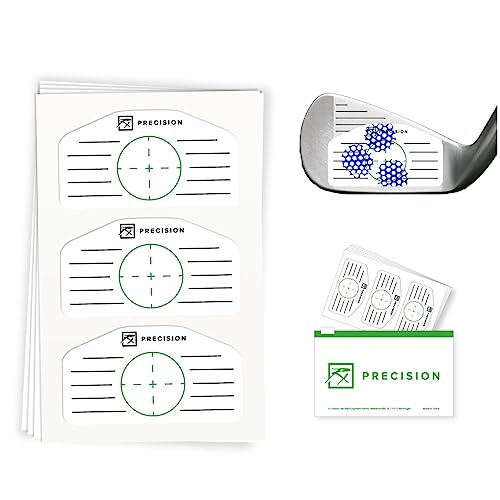 RX PRECISION - Golf Impact Tape - 300 Etiketten/Label - Eisen/Iron - FÜR LINKSHÄNDER UND RECHTSHÄNDER - FACETAPE - Sweet Spot Analyse - SCHWUNGTRAINER