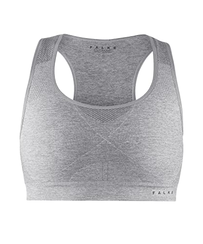 FALKE Damen Sport-BH Madison Low Support W SB Funktionsgarn für niedrigen Aktivitätslevel 1 Stück, Grau (Grey-Heather 3757), M