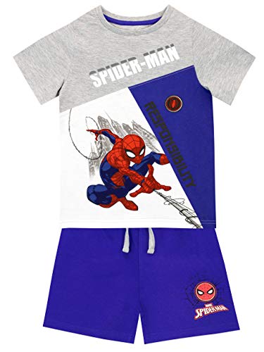 Marvel Jungen Spiderman T-Shirt und Shorts Set Mehrfarbig 98