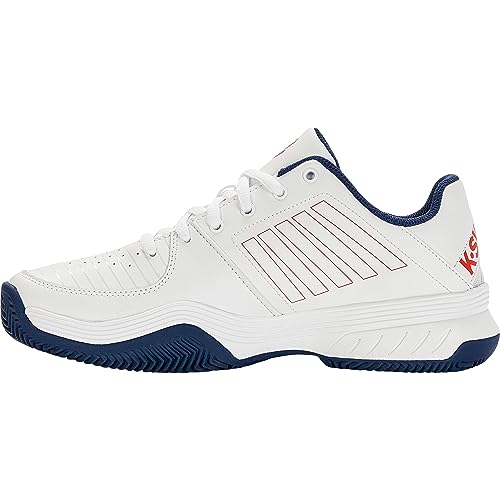 K-Swiss Performance Herren Court Express HB Tennis Shoe, White/Blue Opal/Lollipop, 45 EU