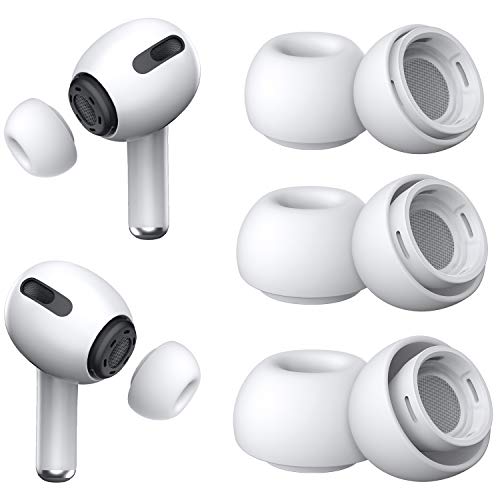 Ersatz-Ohrstöpsel für Airpods Pro und AirPods Pro 2 mit Loch zur Geräuschreduzierung, 3 Paar Silikon-Ohrstöpsel für Airpods Pro mit tragbarer Aufbewahrungsbox und passend für die Ladehülle (S/M/L)