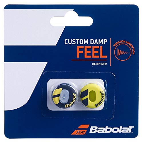 Babolat 700040 Schlägerzubehör Custom Damp 2er Tennissaite, schwarzgelb, 1size