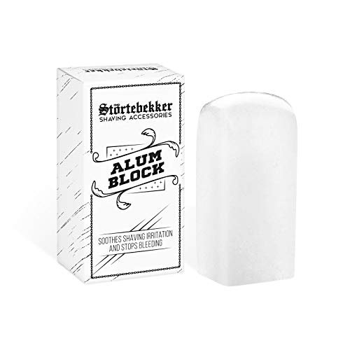 Störtebekker® Alaunstein inkl. Rasur- und Bartguide E-Book - Aftershave Blutstiller - Beruhigt die Haut nach der Rasur mit Rasierhobel/Rasiermesser - wirkt antiseptisch - Potassium Alum Block