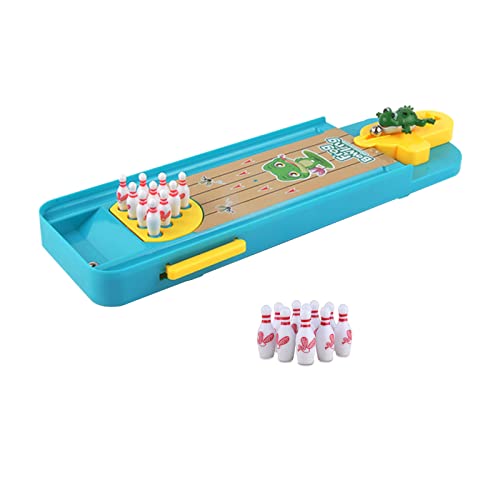 FIBOGOUP Tabletop Frog Bowling Set Fingerkatapult Mini-Bowlingkugel Spielzeug für Kinder, Eltern-Kind-Tischspielzeug, pädagogisches Tabletop-Bowling-Geschenk für Kinder ab 4 Jahren