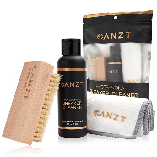 Canzt Professional Sneaker Cleaner - Premium Sneaker Reinigungsset für Sneaker und Schuhe, hochwertiger Sneaker Reiniger inkl. Schuhbürste & Microfasertuch (Sneaker Cleaner Set)