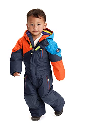 Killtec Schneeanzug Kinder Kesley Mini - Skioverall mit Kapuze - 10.000 mm Wassersäule - Skianzug für Jungen und Mädchen, Dunkelnavy, 86/92