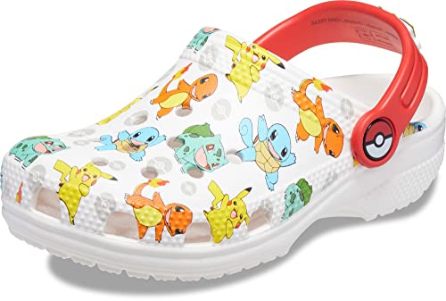 Crocs Unisex Kinder Classic Pokemon Clog T, Weiß/Mehrfarbig, 4 UK Child