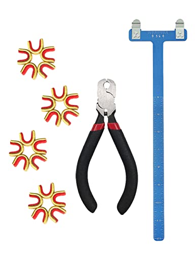 longbowmaker Bogenschießen Nocking Points Nockpunktzange T-förmiges Bogenquadrat Set Bogensehne Zange Bogenzubehör für Compound und Recurve Bogen (Blau)