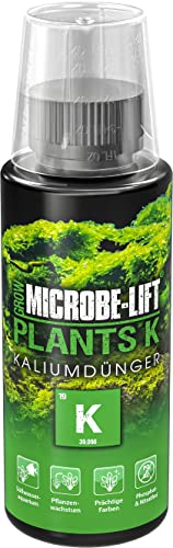 MICROBE-LIFT® - Plants K | Kaliumdünger für Pflanzen in jedem Süßwasser Aquarium | Für prachtvollen Pflanzenwuchs | FREI VON Nitrat & Phosphat | Aquascaping | Inhalt: 118 ml