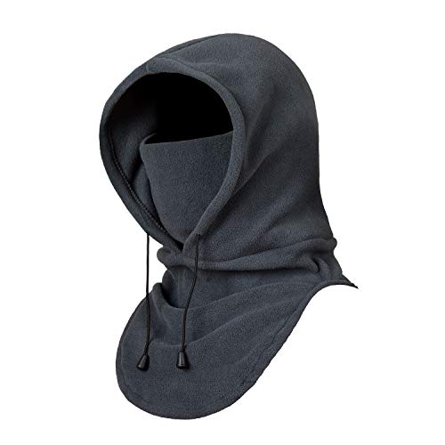 DealKits Balaclava Gesichtsmaske, Winddichte Vollgesichtsmaske, Verstellbare Skimaske, Motorrad- und Fahrrad Maske, Warme Sturmhaube für Winter Sport und Outdoor, Unisex und Universalgröße, Grau