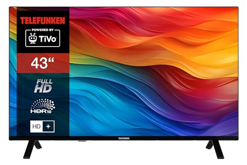 Telefunken 43 Zoll Fernseher/TiVo Smart TV (Full HD, HDR, HD+ 6 Monate inkl., Triple-Tuner) XF43TO750S