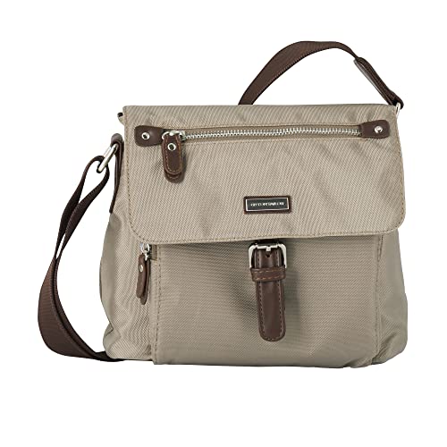 TOM TAILOR Rina Damen Umhängetasche Umschlagtasche Klein Beige