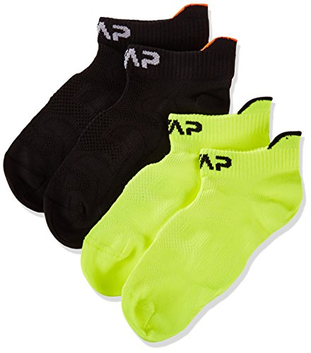 CMP - Ultraleichte Fitnesssocken für Kinder, Gelbes Fluo-Schwarz, 31/33