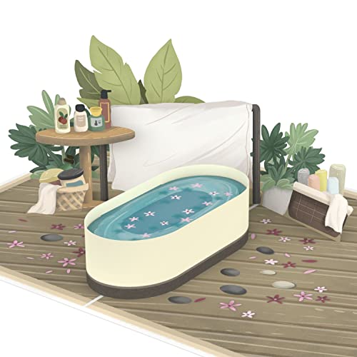 papercrush® Pop-Up Karte Wellness Gutschein - 3D Gutscheinkarte für Wellnessurlaub, Wellnesshotel, Sauna & Spa - Wellnessgutschein zum Geburtstag, Geldgeschenk für Freundin, Frauen, Männer & Paare