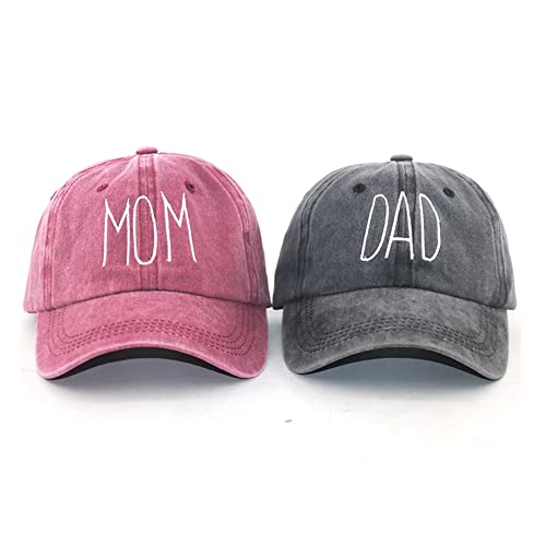 SHENGQXGLL Damen Baseball Cap Mama Vintage Distressed Washed Cotton Adjustable Dad Hat Outdoor, Papa und Mutter