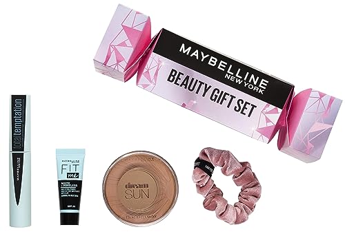 Maybelline New York Geschenkset Bonbon mit 3 Produkten und einer kleinen Überraschung, 2 Originalprodukte, 1 Mini, 1 kleine Überraschung