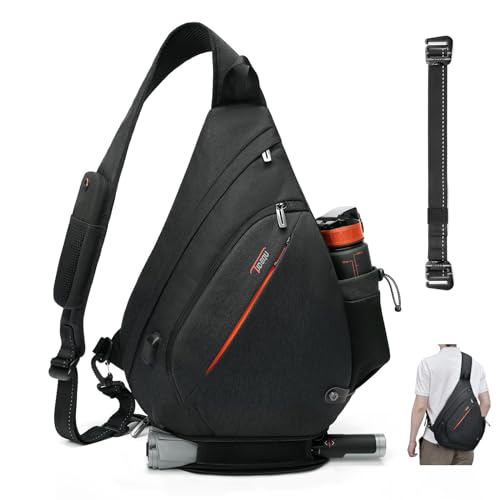 TUDEQU Sling Bag Herren Groß,8 Pockets Schulterrucksack Herren,19L Sling Rucksack Herren,Umhängetasche Herren,Schultertasche