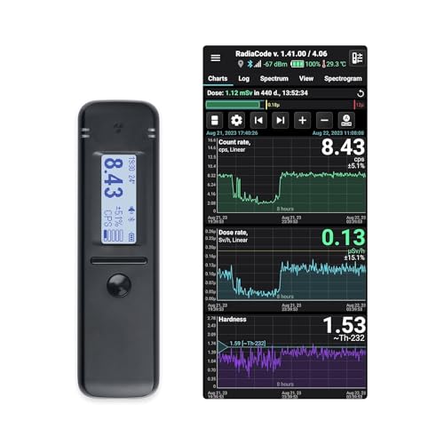 Radiacode 103 Geigerzähler Radioaktivität Dosimeter mit LCD Display und Smartphone APP gemuse Analysator Radioaktive Isotope Identifikator