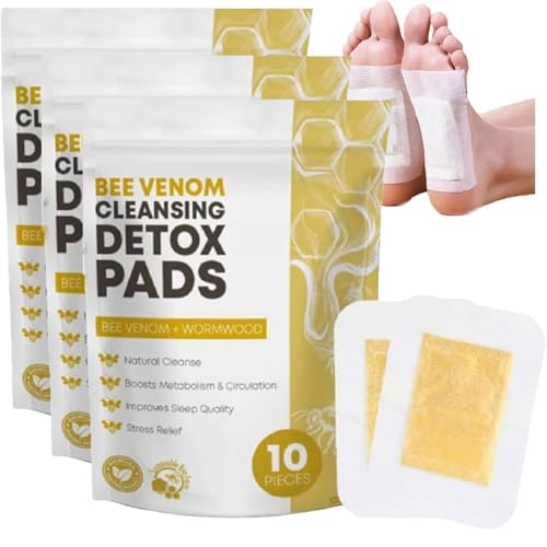 Biabilly Detox Cleansing Pads, für Stressabbau, Schlafhilfe, Bienengift Lymphdrainage Pads (3pcs)