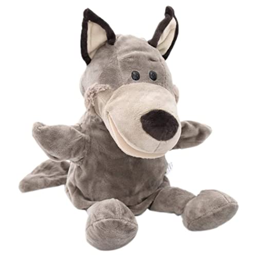 Liummrcy Handpuppen, Wolf Offene Mund Handpuppen Tierpuppen Plüsch Tierspielzeug für einfallsreich