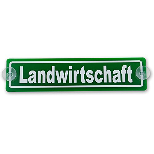 wall-art-design Saugnapfschild Schild Landwirtschaft Acrylschild 3mm, ca.20x5 cm für Scheibeninnenbefestigung