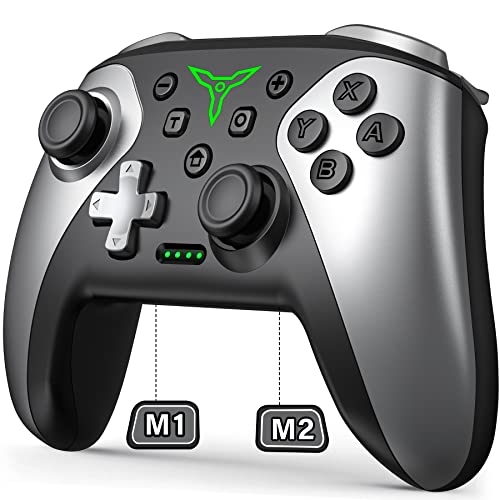 HELLCOOL Switch Controller, Pro Controller Switch mit Präzise Bewegungssteuerung/Dual Motors Vibration/Turbo/Macro/Aufwecken Funktion, Switch Pro Controller für Switch/Lite/OLED