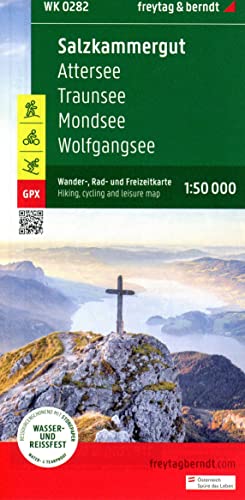 Salzkammergut, Wander-, Rad- und Freizeitkarte 1:50.000, freytag & berndt, WK 0282: Attersee - Traunsee - Mondsee - Wolfgangsee, mit Infoguide, GPX ... (freytag & berndt Wander-Rad-Freizeitkarten)