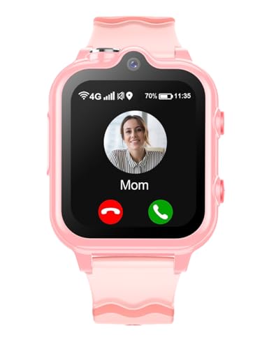 Carneedi 4G Smartwatch Kinder mit GPS und Telefon Uhr Smart Watch Kinder mit WiFi Videoanruf Kamera SOS Schulmodus, Kinder Smartwatch für Jungen und Mädchen 5–16 Jahren