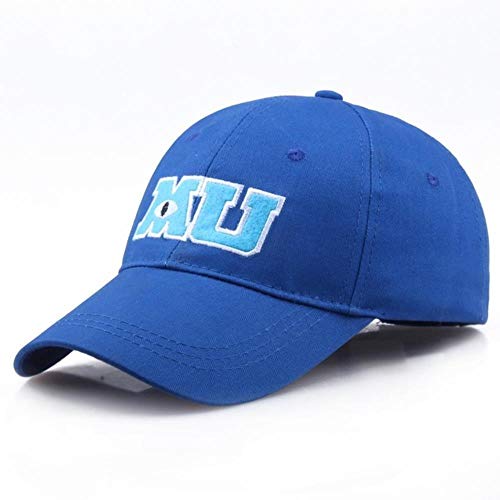 AJSJ 2020 Monster Universität Sullivan Sulley Mike Mu Buchstaben Stickerei Baseballmütze Blau Einteilige Baseballmützen Sonnenhüte, Blau