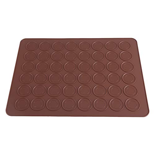 Dioche Macaron Matte-Set für Macarons, hält bis zu 48 Macarons, Set mit 48 Backformen mit Löchern für Macarons, 39 x 28,5 cm